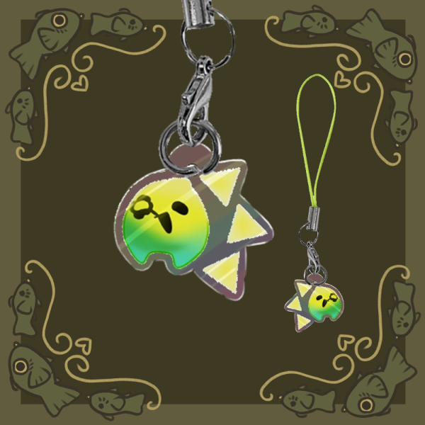 Tri Rainbow Acrylic Phone Keychain