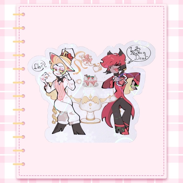 Lucifer x ALASTOR Valentines Date Die Cut Stickers