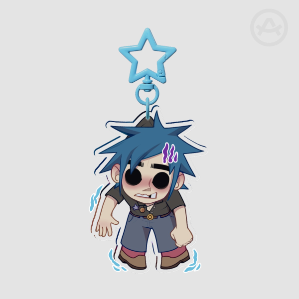 Gorillaz 2D Keychain by mibinfo - ACGGOODS