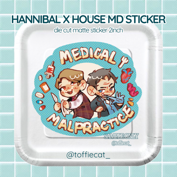 Hannibal X House MD Medical Malpractice Sticker || Hannibal HouseMD