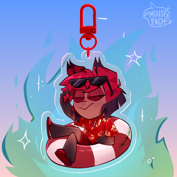 Alastor Summer || Ripple Acrylic Keychains