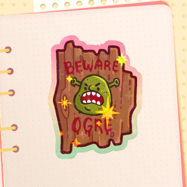 Beware Ogre [Die Cut Sticker]