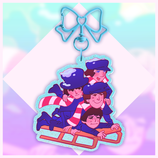 [The Beatles] Help! Snow Sled keychain