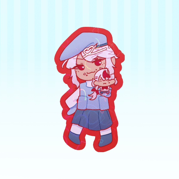 sticker 💘 love bullet - kanna's koharu chicken sandwich