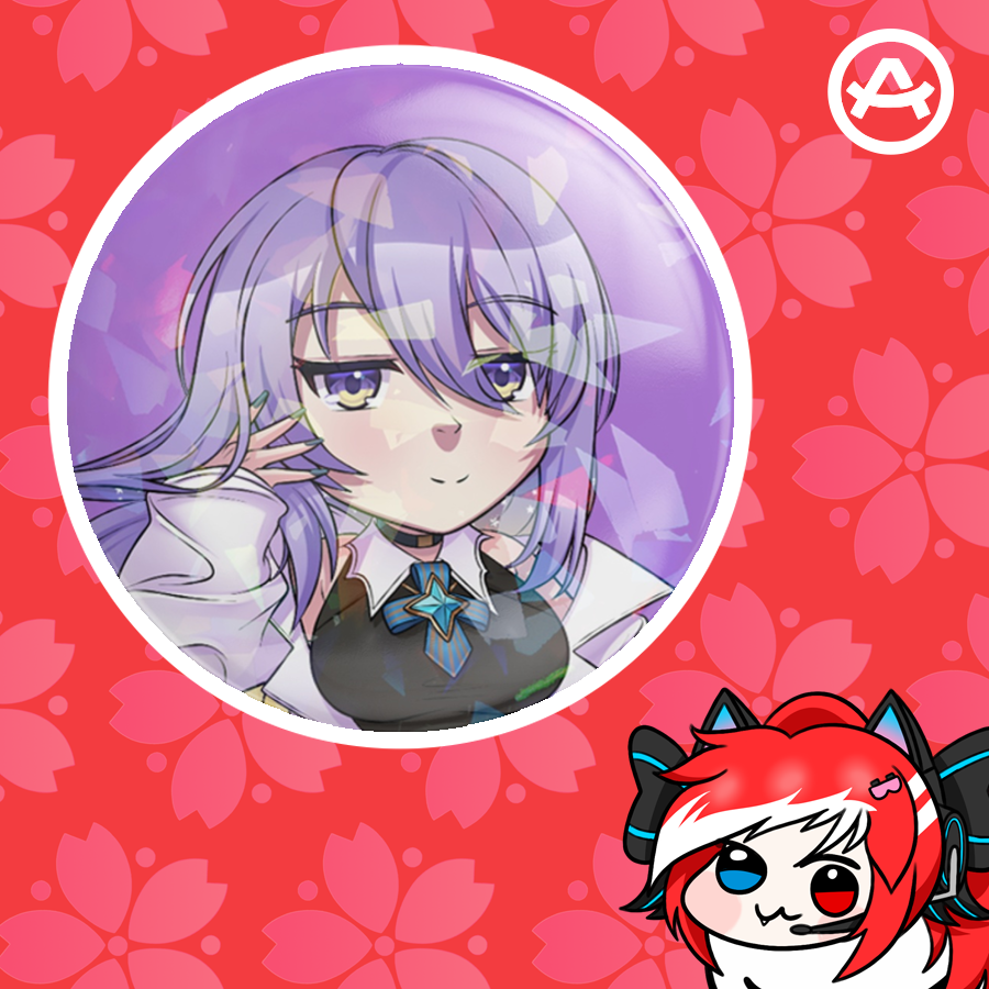 Hololive ID Chibi - Moona Hoshinova (Button Pin)