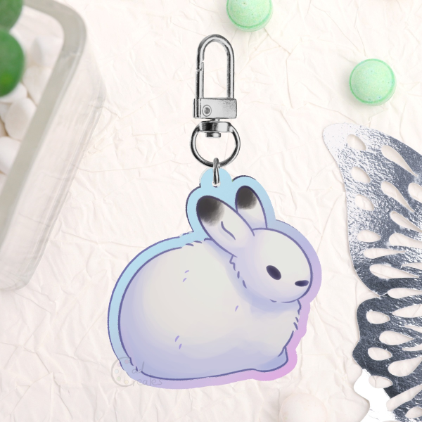 Snow Bunny - Keychain