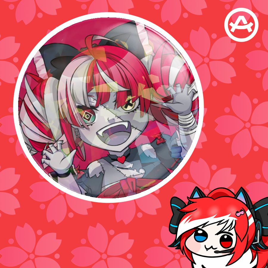 Hololive ID Chibi - Kureiji Ollie (Button Pin)