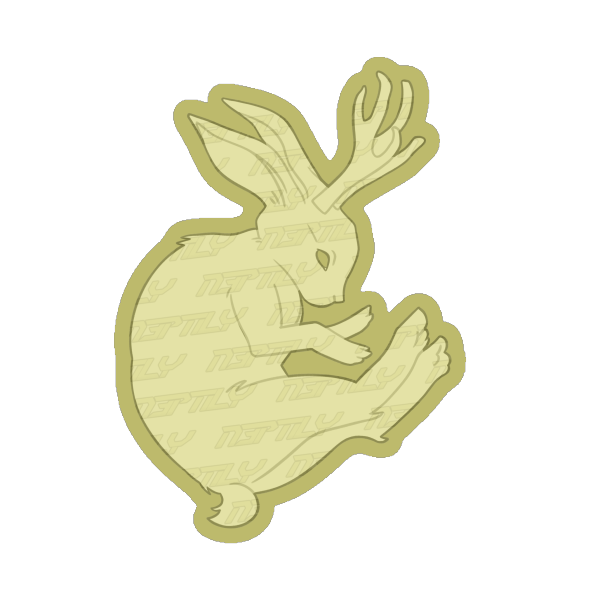 Jackalope Cryptid Matte Sticker