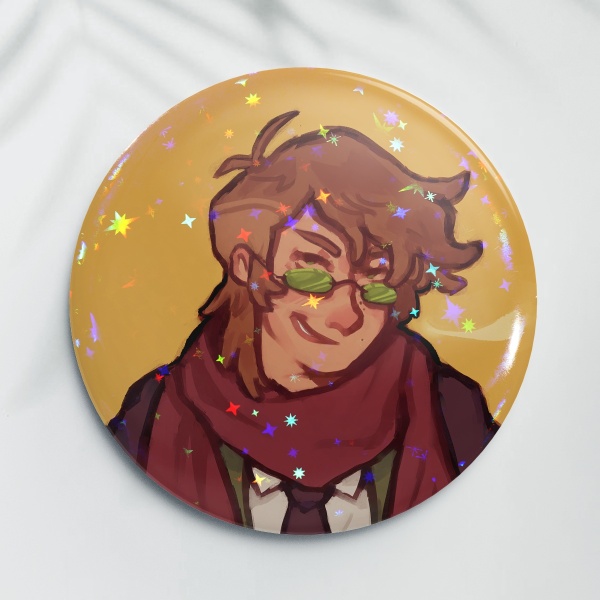 Young Fiddleford Round Badge - 2.28"(58mm), holo star