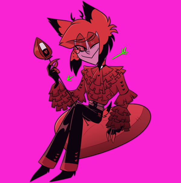 Valentines Alastor Keychain Hazbin Hotel