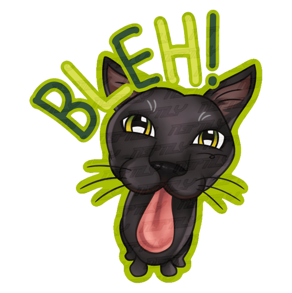 Cat Bleh! Matte Sticker