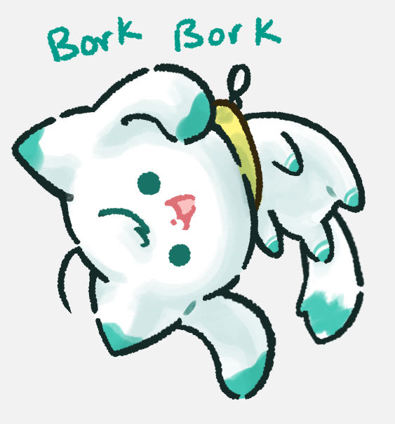 SPINNY TAIL DANGLE CREMMIE Tail-wagging Cremmie Pendant