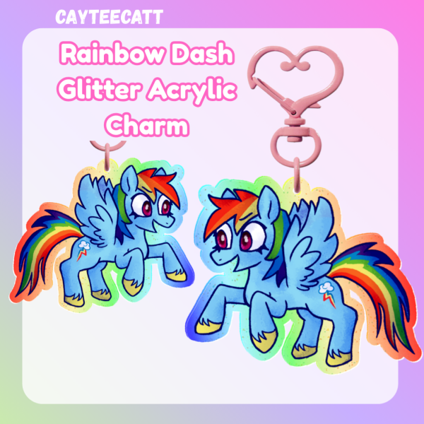 Rainbow Dash Glitter Charm [My Little Pony]