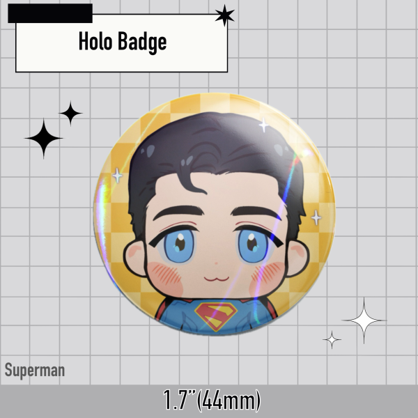 Superman Round Badge (Button Pins)