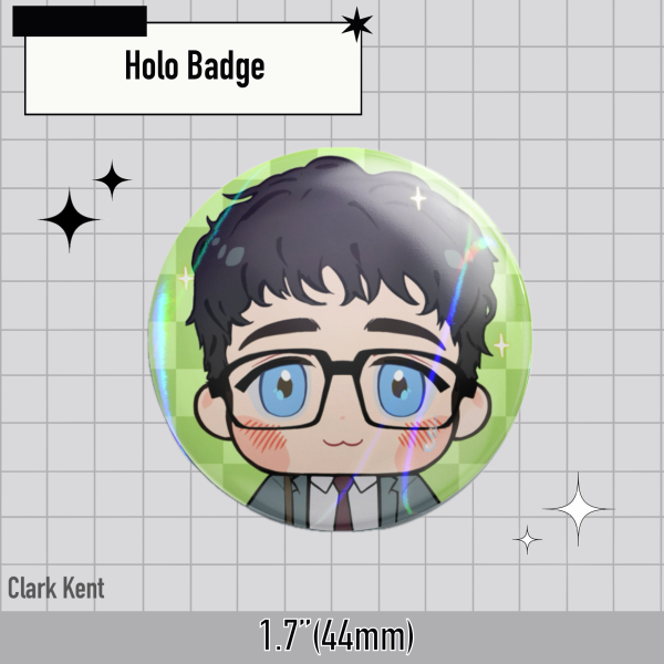 Clark Kent Round Badge (Button Pins)