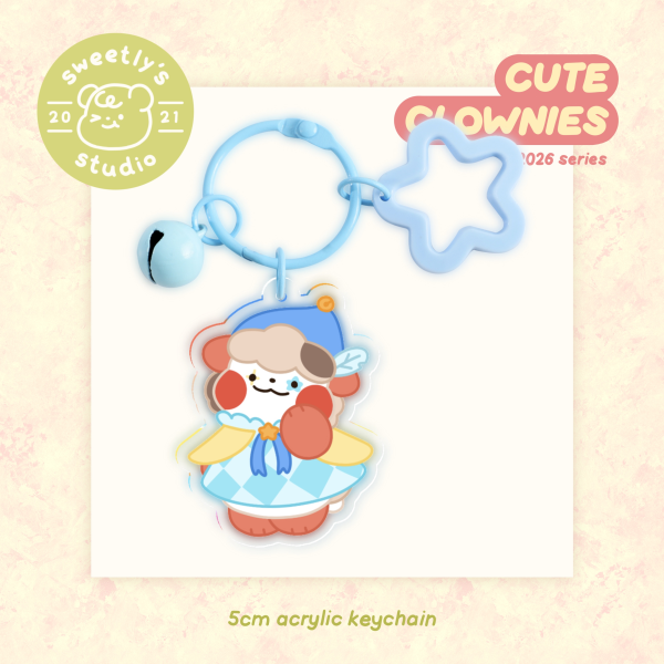 sweetly's ♡ messenger hedgehog cute clown keychain