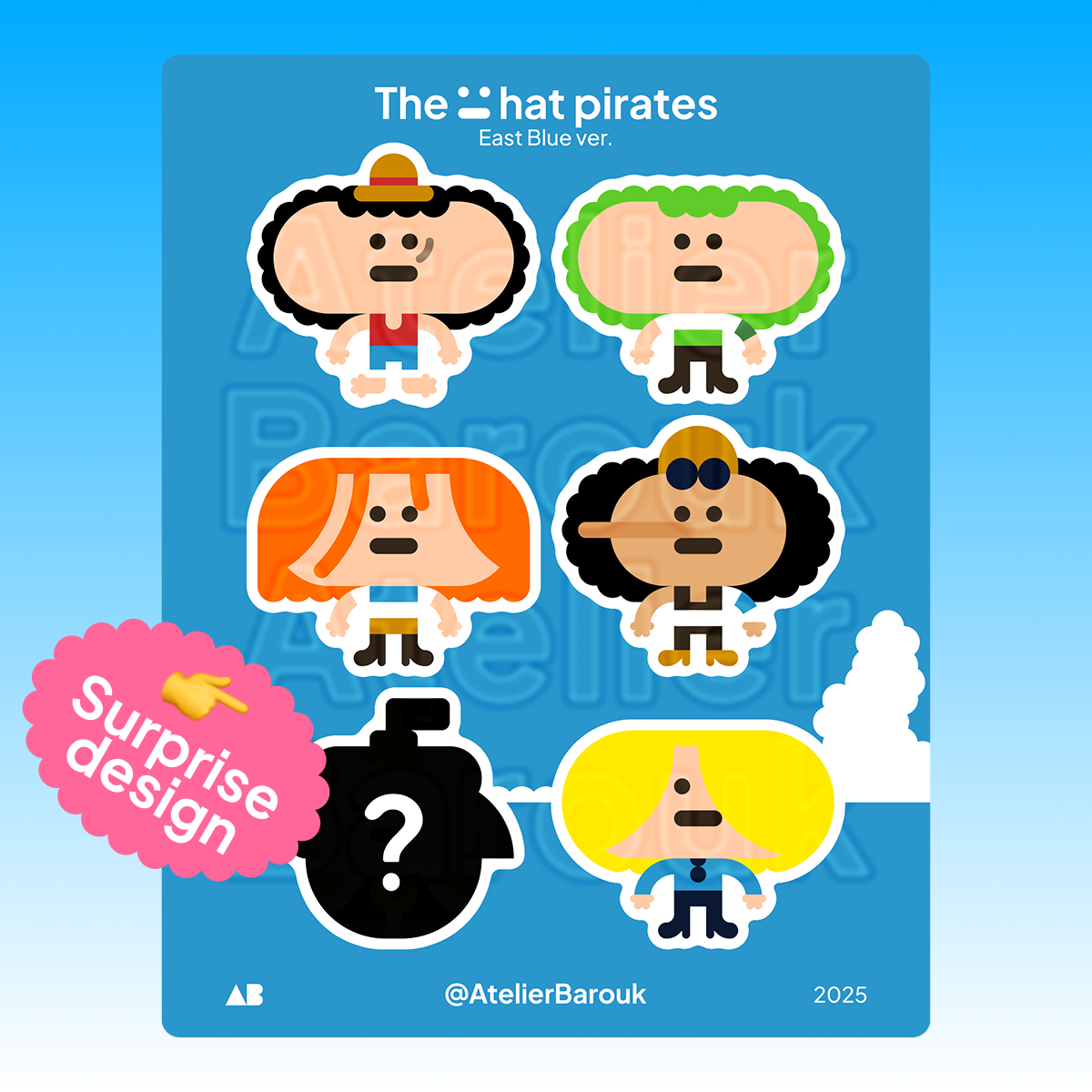 The 😐 hat pirates (East Blue ver.) Sticker set