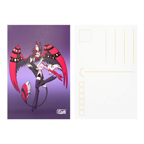 Huskerdust - Angel Dust and Husk dancing – Postcard