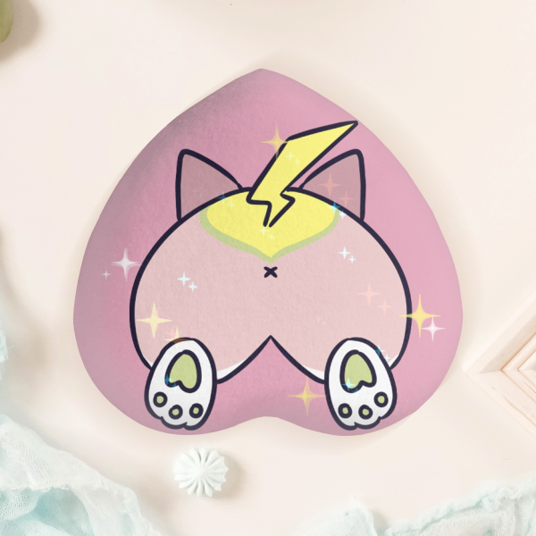 Yamper b*tt shiny Heart Shape Plush Badge