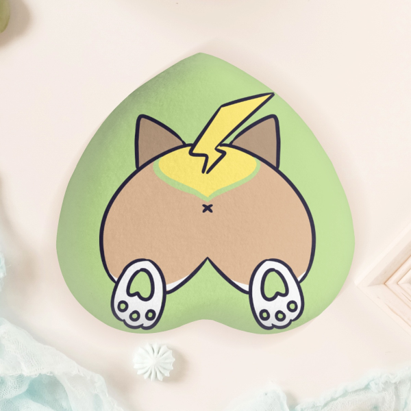 Yamper b*tt Heart Shape Plush Badge