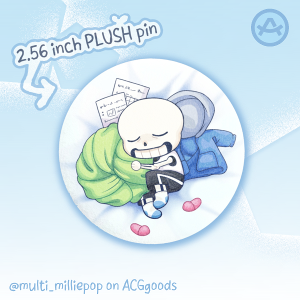 Sleeping Sans || Plush Badge
