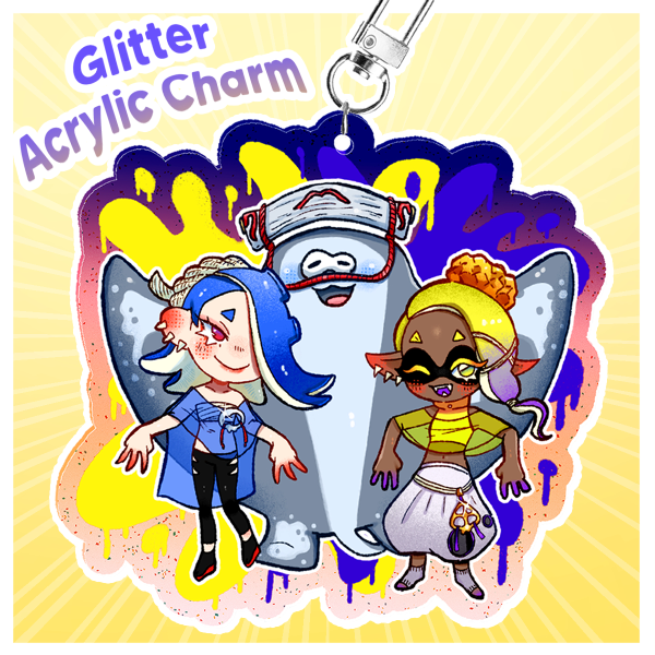 Deep Cut Glitter Acrylic Keychain