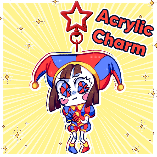 Pomni Acrylic Keychain