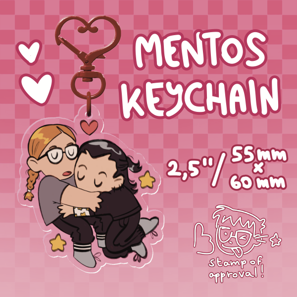 mentos valentine keychain