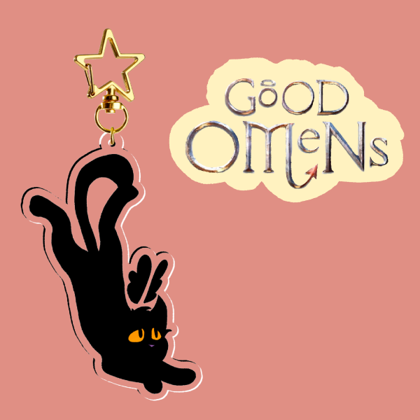 Crowley Cat Keychain (Good Omens)