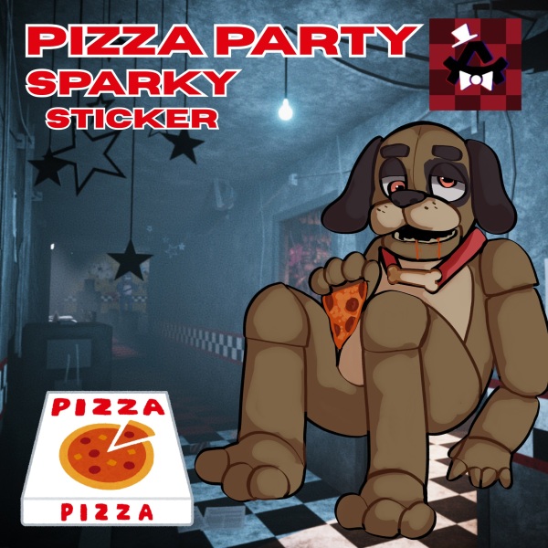 [PIZZA PARTY] sparky (sticker)