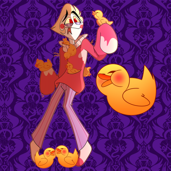 lucifer Colored Edge Acrylic Standees