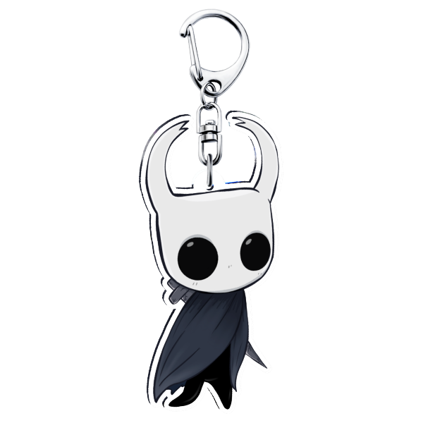Hollow Knight “The Knight” Clear Acrylic Keychains