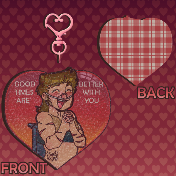 Valentines GoodTimesWithScar Glitter Keychain