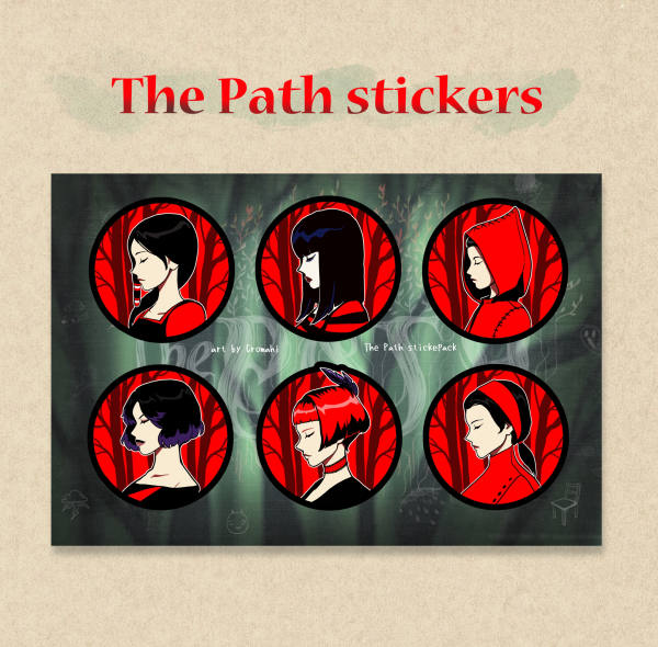 The Path matte paper stickers