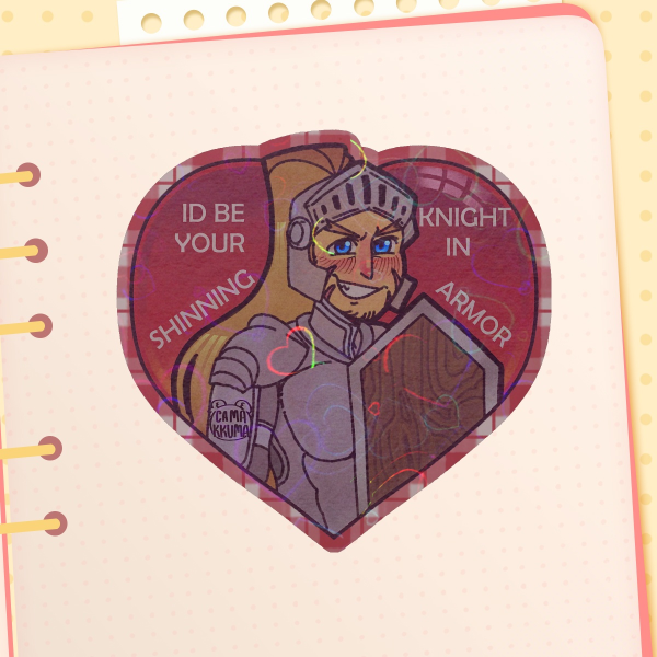 Valentines Welsknight Sticker