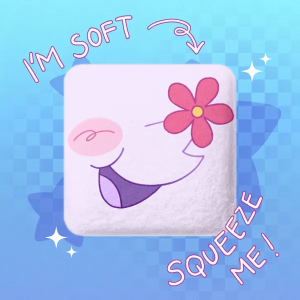 DELTARUNE | Tenna square plush badge