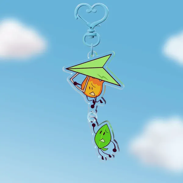 Firey & Leafy Connection Keychain!