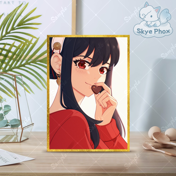 Yor Briar Valentine's Chocolate Art Board with Gold-edges - 4.1"x5.83 "(105x148mm)