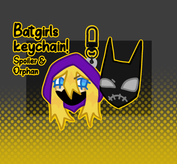 Batgirls spoiler and orphan 5cm keychain