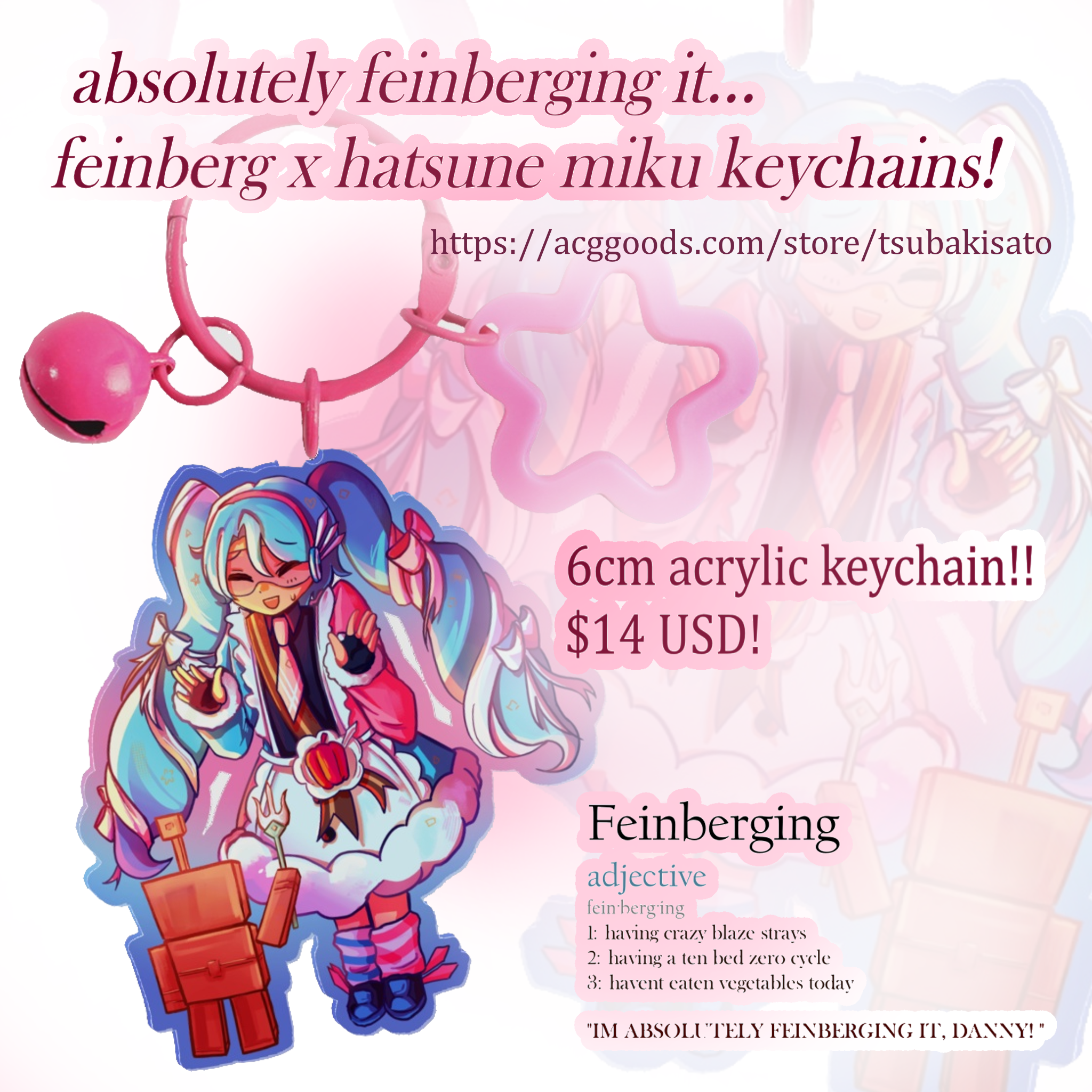 MCSR || Feinberg Miku acrylic keychain by Tsubaki Sato - ACGGOODS