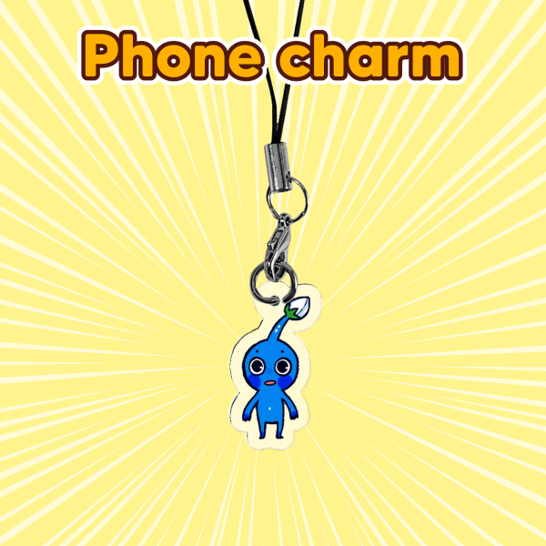 Blue Pikmin Phone Charm