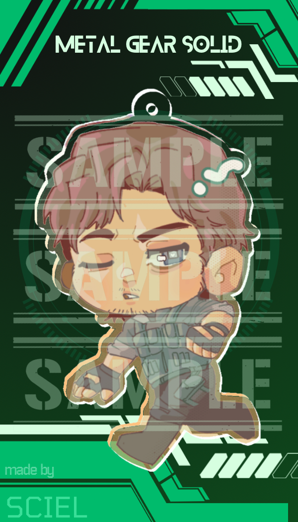 Metal Gear Solid - Solid Snake/Pliskin - Acrylic Keychains