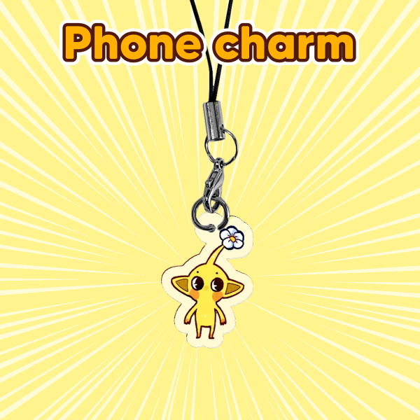 Yellow Pikmin Phone Charm