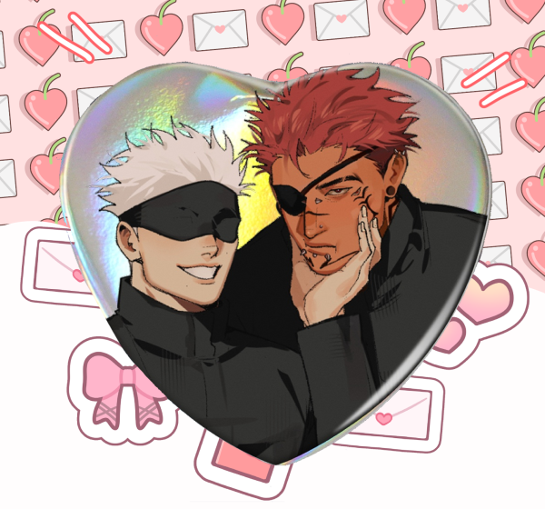 Heart Shape SukuGo Holographic Badges