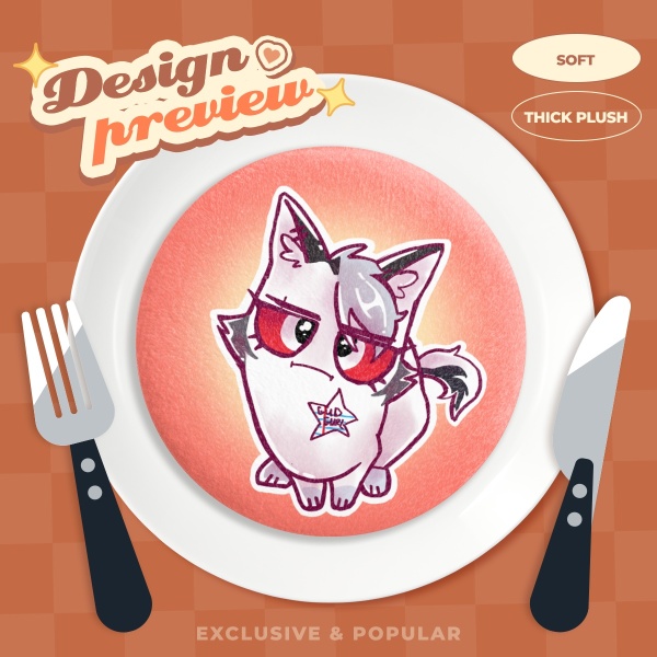 Cat Loona Plush Badge