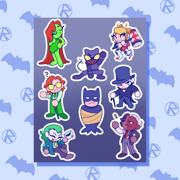 Batman Villains Sticker Sheet
