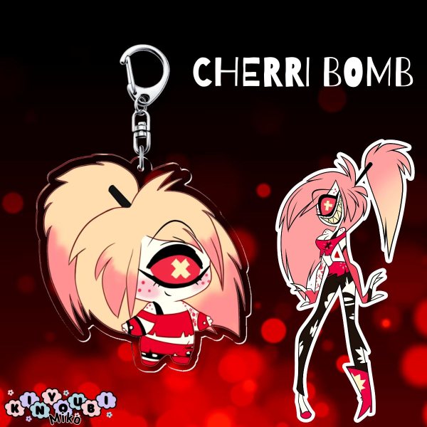 Cherri Bomb Chibi Hazbin Hotel Acrylic Keychain