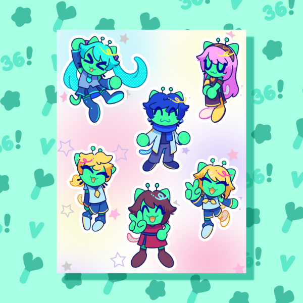 Alien Vocaloid Sticker Sheet