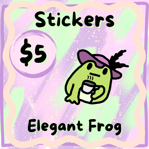 Elegant Frog Die Cut Sticker