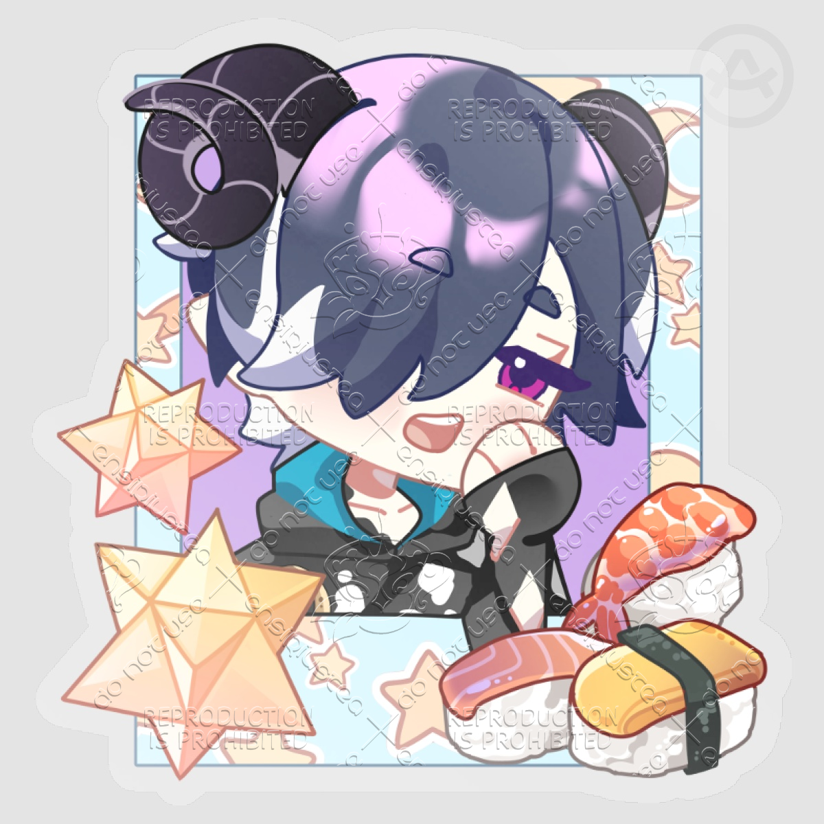 Belphegor Polaroid v2 Clear Sticker